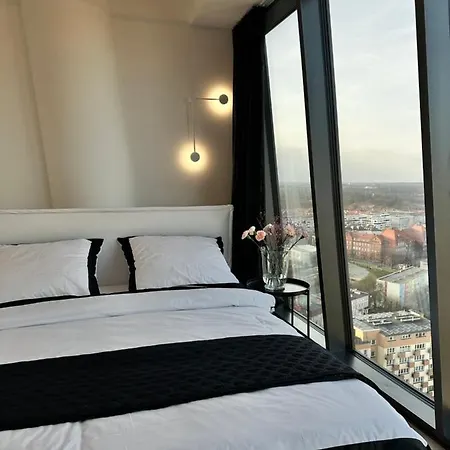 Apartament White Sky 20 Hanza Tower- Free Parking Stettino Esterno foto
