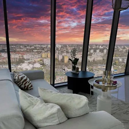 Apartament White Sky 20 Hanza Tower- Free Parking Stettino Esterno foto