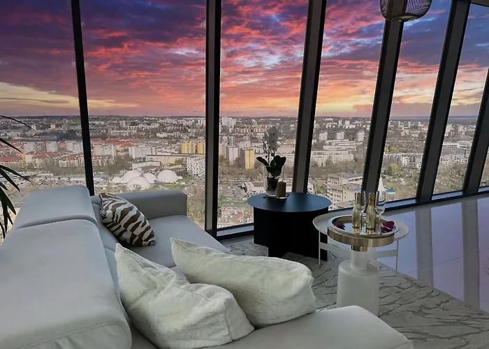 Apartament White Sky 20 Hanza Tower- Free Parking